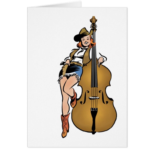 Bass Girl-blanco kaart (Voorkant)