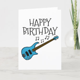 Bass Gitaar Verjaardag Kaart Bassist Musician