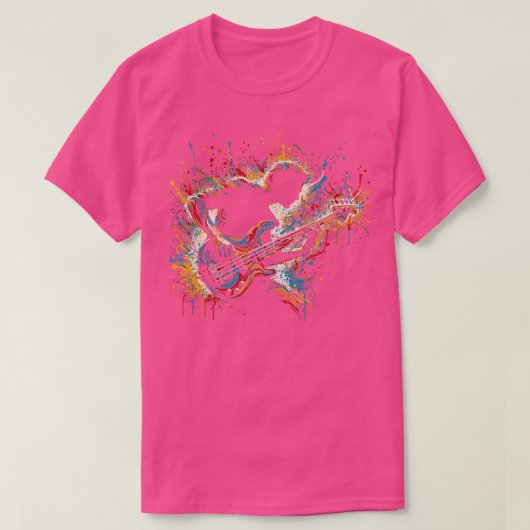 Bass gitarist 3 t-shirt (Design voorkant)
