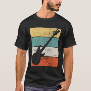 Bass gitarist retro band cadeau voor Chr T-shirt