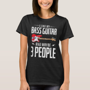 Bass gitarist Rock Music bassist basgitaar T-shirt