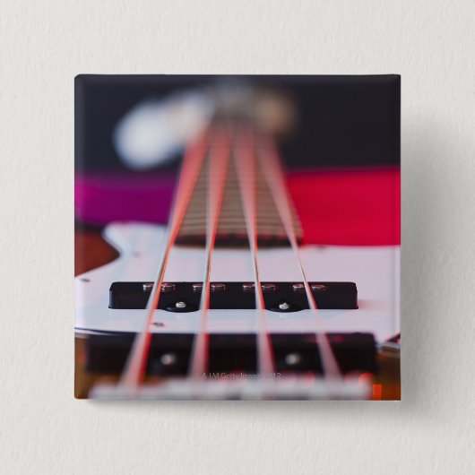 Bass Guitar 3 Vierkante Button 5,1 Cm (Voorkant)