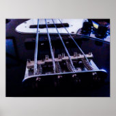 Bass Guitar Abstract Poster (Voorkant)