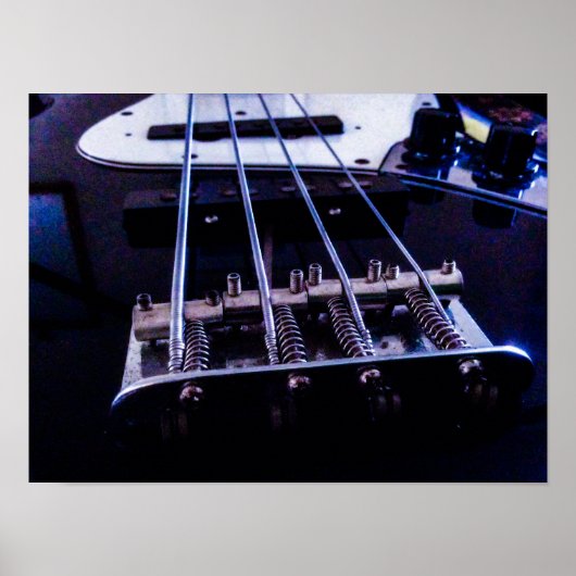 Bass Guitar Abstract Poster (Voorkant)