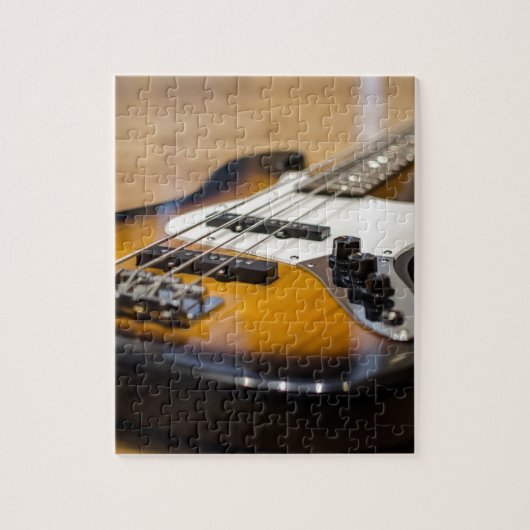 Bass Guitar Bass E Bass Instrument Straling Legpuzzel (Verticaal)