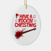 Bass Guitar Bassist Musician Kerst Ornament (Rechts)