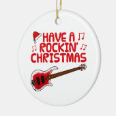 Bass Guitar Bassist Musician Kerst Ornament (Links)