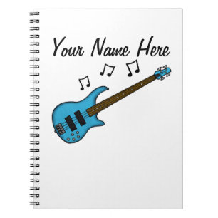 Bass Guitar Bassist Muziekdocent Custom Notitieboek