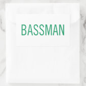Bass Guitar Bassman Rechthoekige Sticker (Tas)