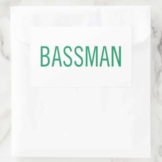 Bass Guitar Bassman Rechthoekige Sticker (Tas)