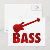 Bass Guitar Briefkaart (Voorkant / Achterkant)