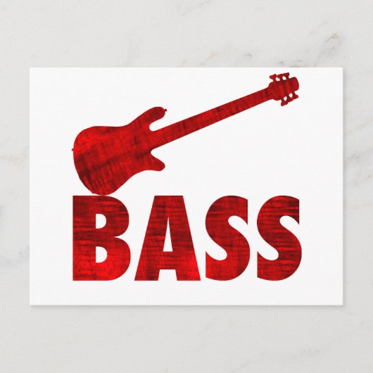 Bass Guitar Briefkaart (Voorkant)