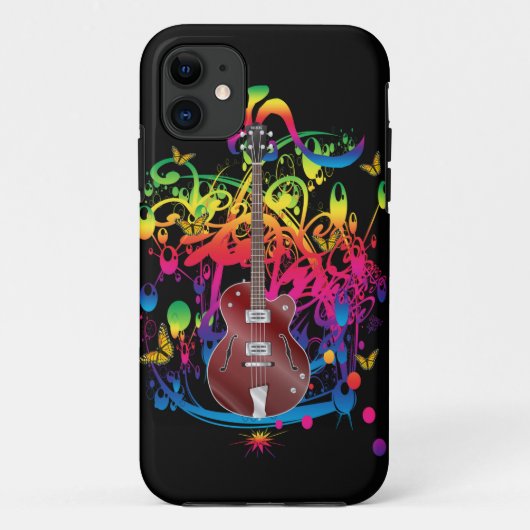 Bass Guitar Color splash Case-Mate iPhone Case (Achterkant)