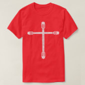 Bass Guitar Cross Christelijk Bass Player But G T-shirt (Design voorkant)
