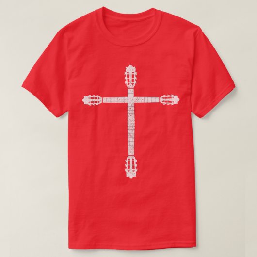 Bass Guitar Cross Christelijk Bass Player But G T-shirt (Design voorkant)