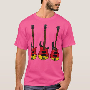 Bass Guitar Duitse Vlag Bassist Musicus Duitsland T-shirt