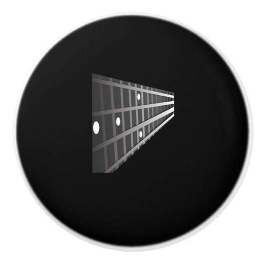 Bass Guitar Fret Musician Player Metal Rock Music Keramische Knop (Voorkant)