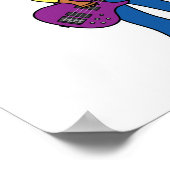 Bass Guitar Girl Poster (Hoek)