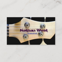 Bass Guitar Headstock Met Naam Visitekaartje