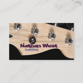Bass Guitar Headstock Met Naam Visitekaartje