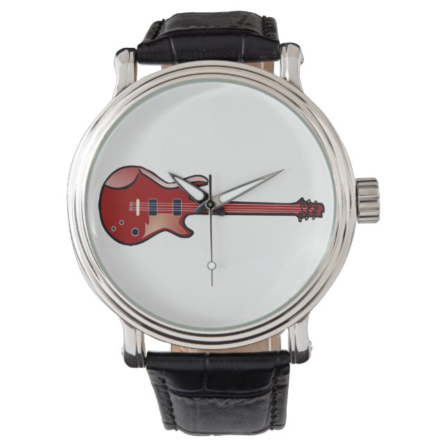 Bass guitar horloge (Voorkant)