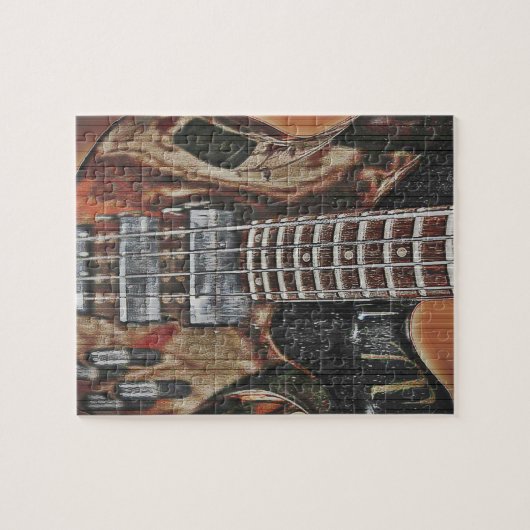 Bass Guitar Legpuzzel (Horizontaal)