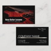 Bass Guitar Lessons en Music Instructors 🎸 Visitekaartje (Voorkant / Achterkant)