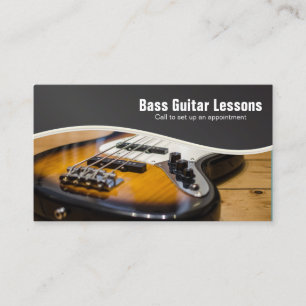 Bass Guitar Lessons en Music Instructors 🎸 Visitekaartje