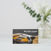 Bass Guitar Lessons en Music Instructors 🎸 Visitekaartje (Staand voorkant)