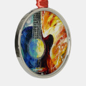 Bass guitar metalen ornament (Rechts)