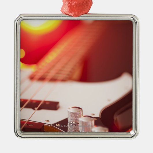 Bass Guitar Metalen Ornament (Voorkant)