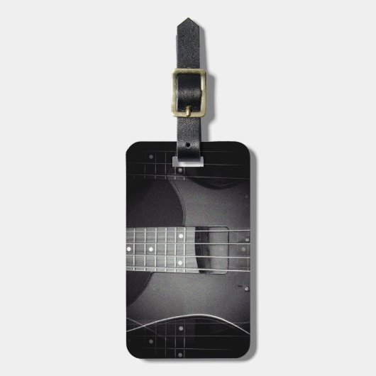 Bass Guitar Modern Music Sjabloon Tekst toevoegen  Bagagelabel (Voorkant verticaal)