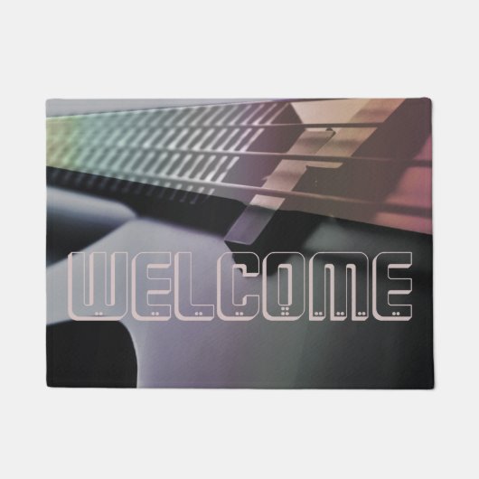 Bass Guitar Modern Welcome Mat (Voorkant)