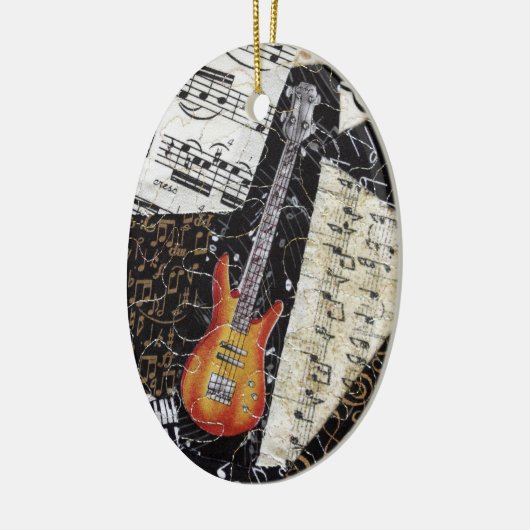 Bass Guitar Music Ornament (Links)