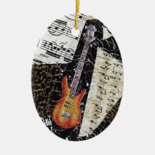 Bass Guitar Music Ornament
