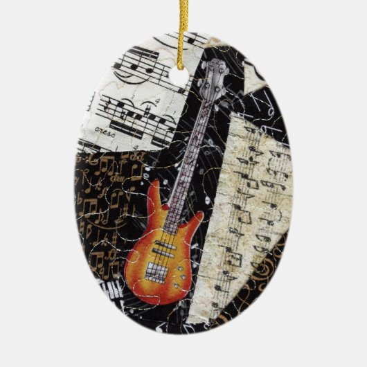 Bass Guitar Music Ornament (Voorkant)