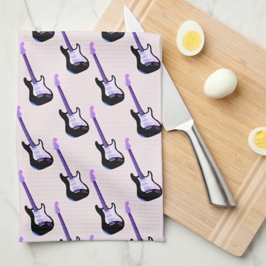 Bass Guitar, Music Tea Towel Theedoek (Quarter Fold)