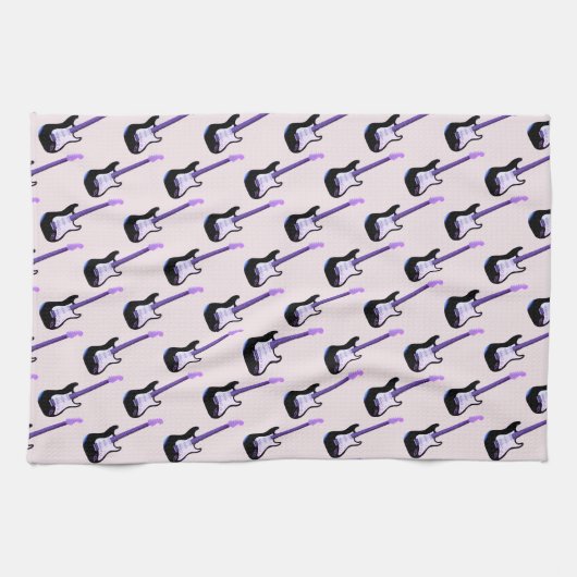 Bass Guitar, Music Tea Towel Theedoek (Horizontaal)