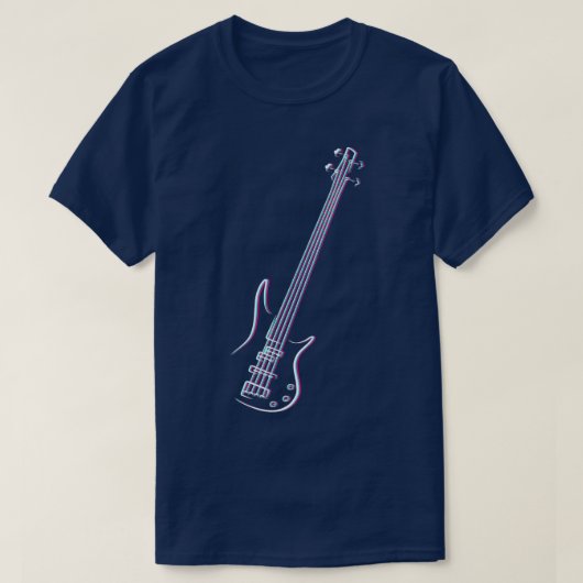 Bass guitar musical instrument basspeler t-shirt (Design voorkant)