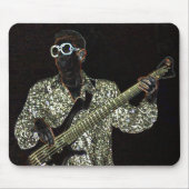 bass guitar - muziekman klinkt mousepad muismat (Voorkant)
