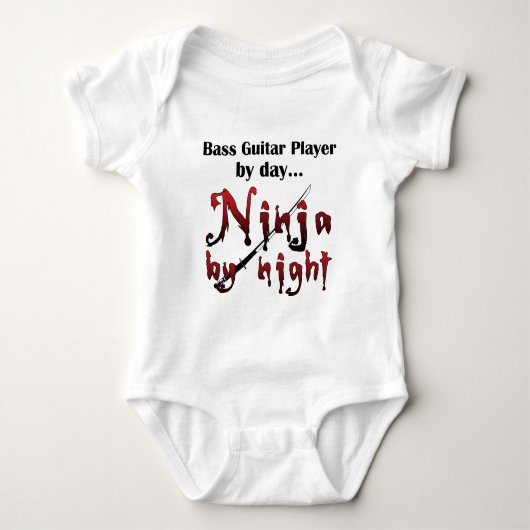 Bass Guitar Ninja Romper (Voorkant)