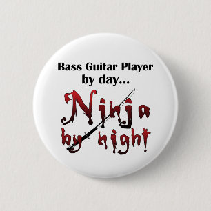 Bass Guitar Ninja Ronde Button 5,7 Cm