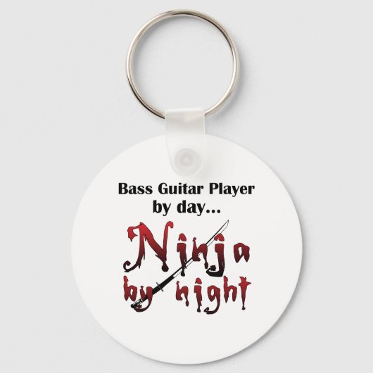 Bass Guitar Ninja Sleutelhanger (Voorkant)