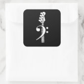 Bass Guitar Player - Bass Guitar Musician Vierkante Sticker (Tas)