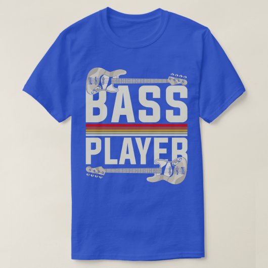 Bass Guitar Player Bass Guitar T-shirt (Design voorkant)