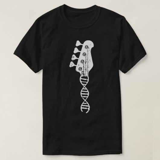 Bass Guitar Player Bassist Shirt DNA Guitar Bass (Design voorkant)