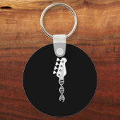 Bass Guitar Player Bassist Sleutelhanger (Voorkant)