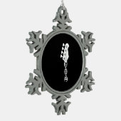 Bass Guitar Player Bassist Tin Sneeuwvlok Ornament (Links)