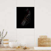 Bass Guitar Player Music Guitarist Musician Rock Poster (Keuken)