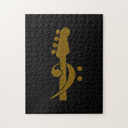 Bass Guitar Player Music Legpuzzel (Verticaal)